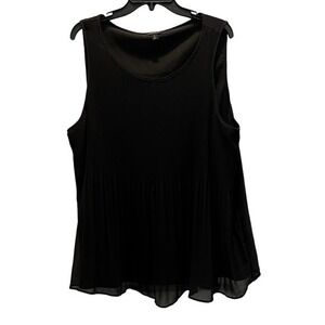 Torrid 2 sheer pleated lined sleeveless bloise plus